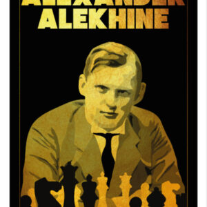 Cartel imprimible de Alexander Alekhine, Campeón Mundial de Ajedrez