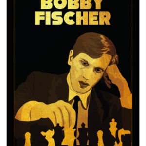 Cartel imprimible de Bobby Fischer, Campeón Mundial de Ajedrez