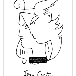 Cartel Jean Cocteau - El Testamento de Orfeo (el poeta) - dibujo para descargar e imprimir