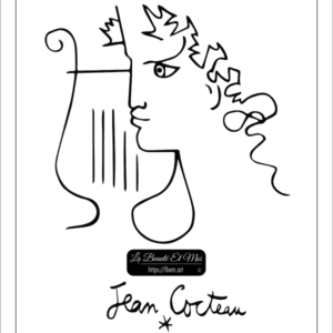 Cartel Jean Cocteau - El Testamento de Orfeo - dibujo para descargar e imprimir