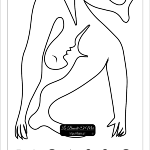 Póster Pablo Picasso - El acróbata - dibujo para descargar e imprimir